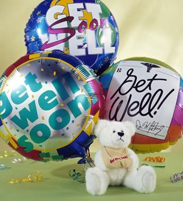 Teddy Bear Get well soon Bouquet Balloon - Get Well Soon Special Gift ...
