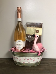 Elegant Brut Flower Cocktail Gift Basket by Pompei Baskets